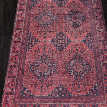 Ковер AB031A - RED / BLUE - Прямоугольник - коллекция LOTUS
