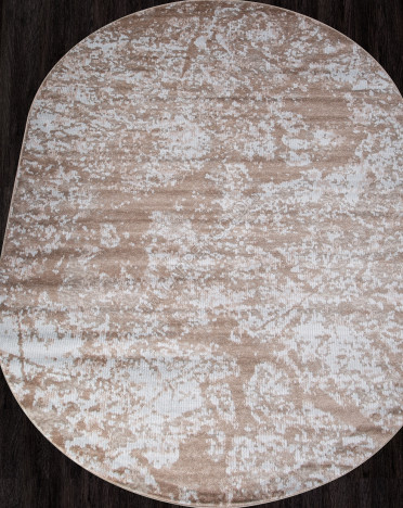 Ковер российский D941 MIRANDA (PP Heatset Высокоплотный, бежевый) овальный