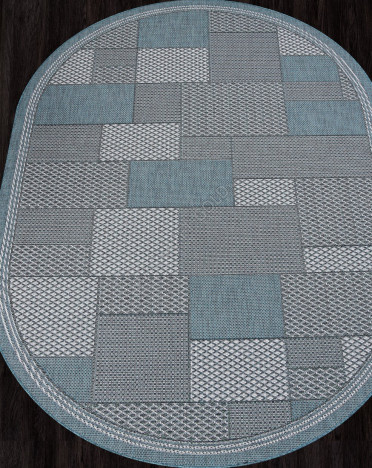 Ковер российский S148 KAIR (Полипропилен, голубой) овальный