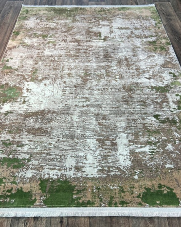 Турецкий ковер Atlantik Hali Deco 10139A (Полиэстер, бежевый, зеленый)