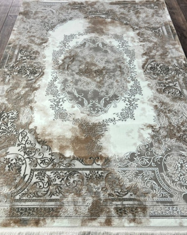 Турецкий ковер Atlantik Hali Deco 10172B (Полиэстер, бежевый, серый)