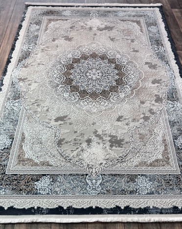 Турецкий ковер Atlantik Hali Deco 27257A (Полиэстер, бежевый, темно-серый)