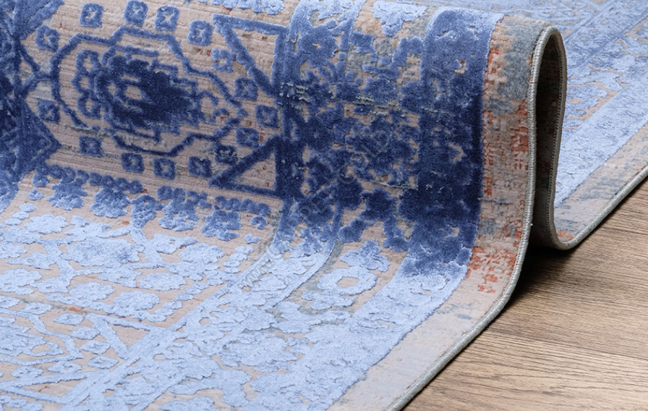 Турецкий ковер Art Deco Vintage 3035A ЦВЕТ CREAM2 / BLUE2