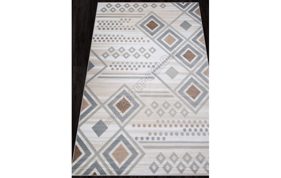 Ковер D962 - CREAM-BLUE - Прямоугольник - коллекция VALENCIA DELUXE
