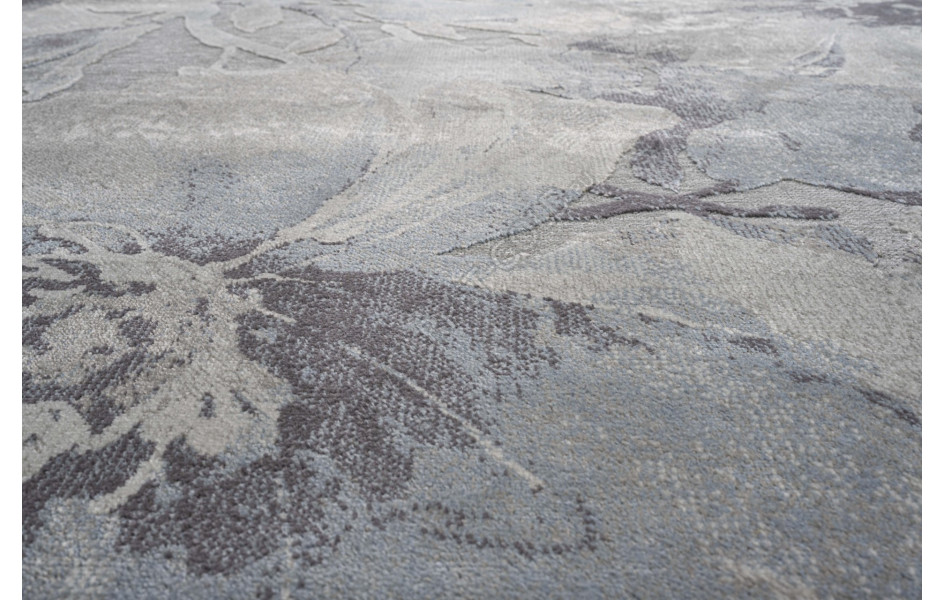 Серый бельгийский ковер коллекции ORIGAMI 11035 6646 91 с цветами