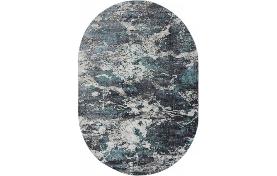 Ковер 02463H - BLUE / GREY - Овал - коллекция SAFARI