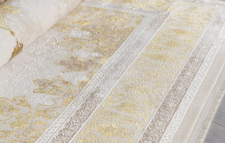 Ковер A064A - CREAM / GOLD FDY - Прямоугольник - коллекция ZARINA
