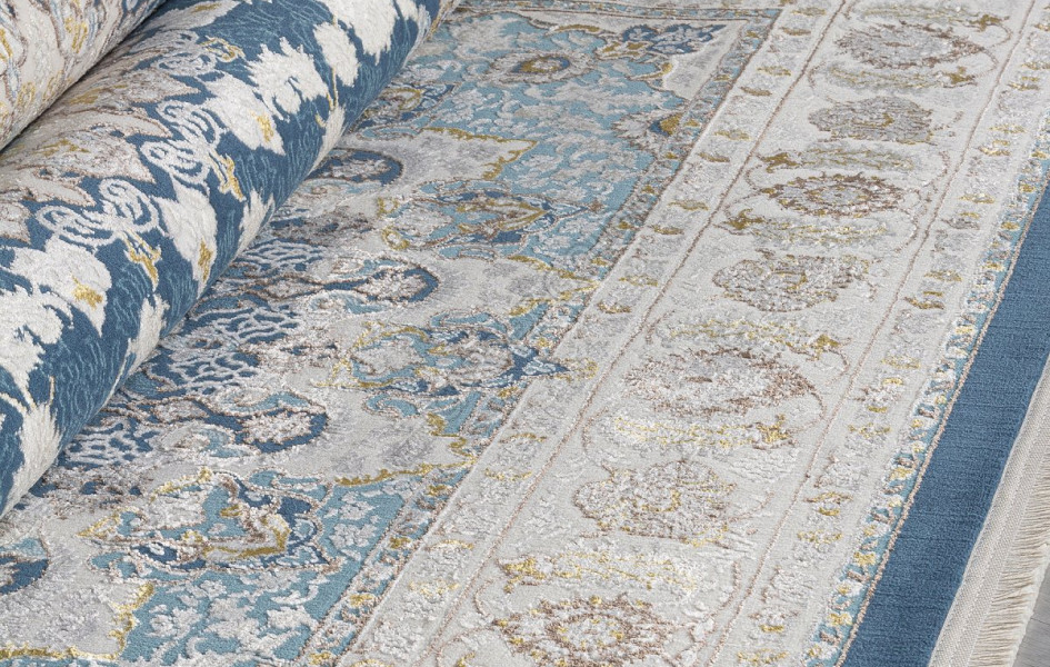 Ковер A050B - D.BLUE / CREAM - Прямоугольник - коллекция ZARINA