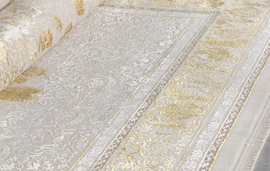 Ковер A123B - CREAM / GOLD FDY - Прямоугольник - коллекция ZARINA